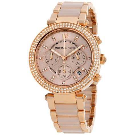 michael kors rose gold burgundy watch|Michael Kors parker chronograph watch.